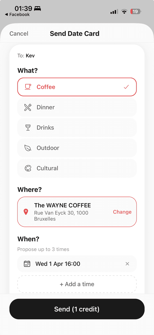 Send a date card