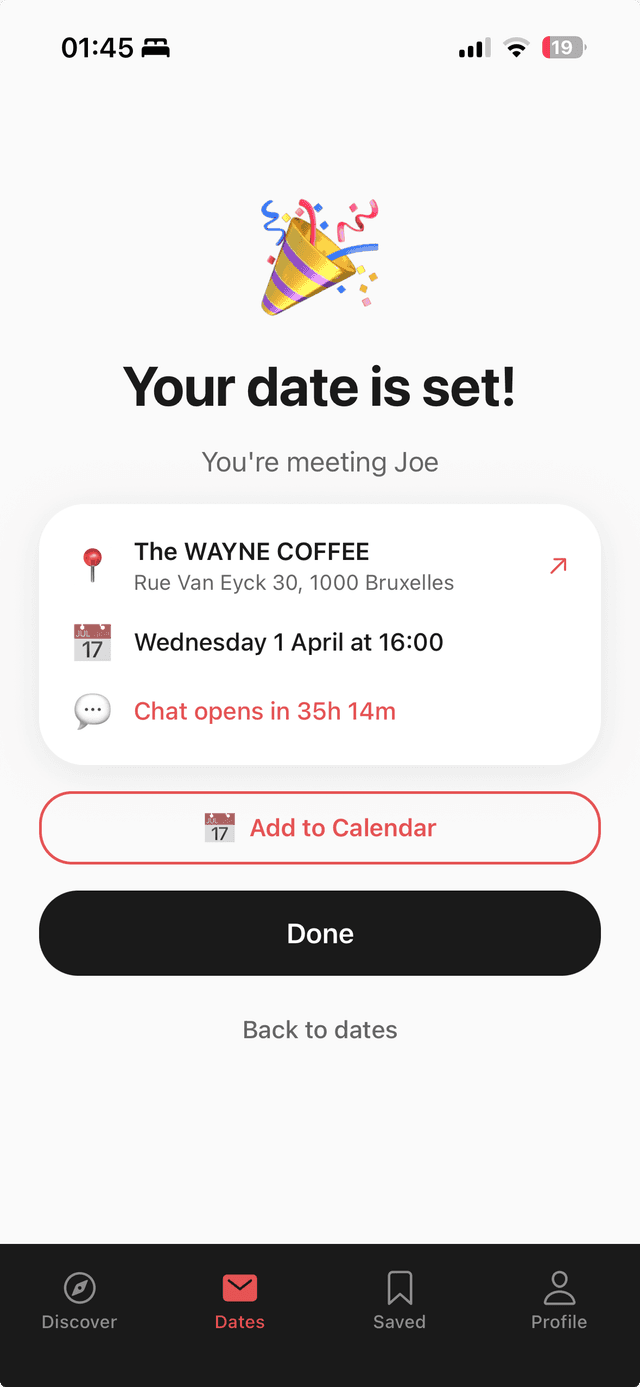 Your date is set